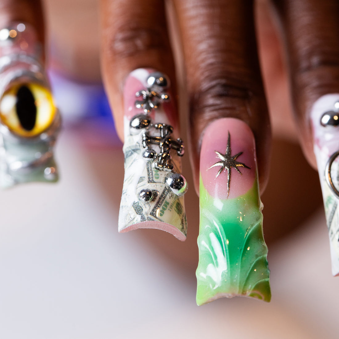 Moneybag Waterslide Nail Wraps